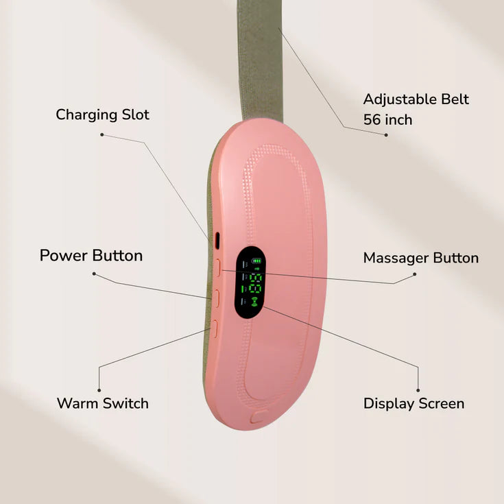 WellCart™ Menstrual & Period Pain Relief Belt with Heat & Massage